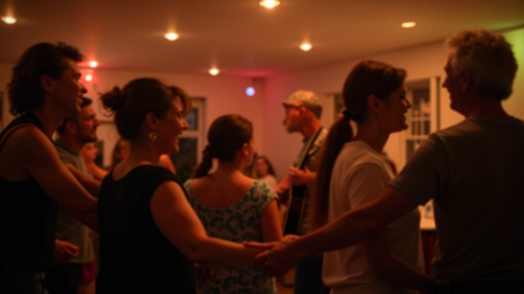 Community partner dance evening with dancers enjoying live music