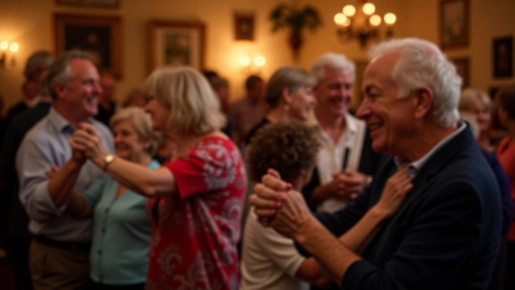 Killarney dance community gathering with mature adults