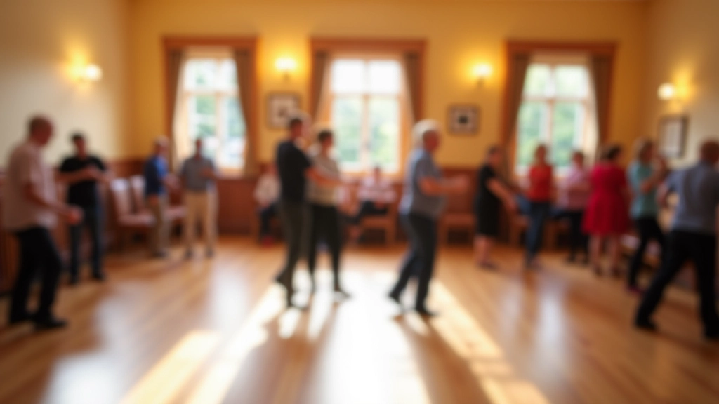 Bright community hall in Galway used for Latin dance workshops and partner dance evenings