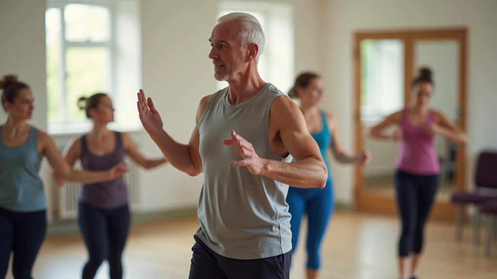 Beginner dancers in a Galway studio learning basic Latin dance steps with an instructor demonstrating